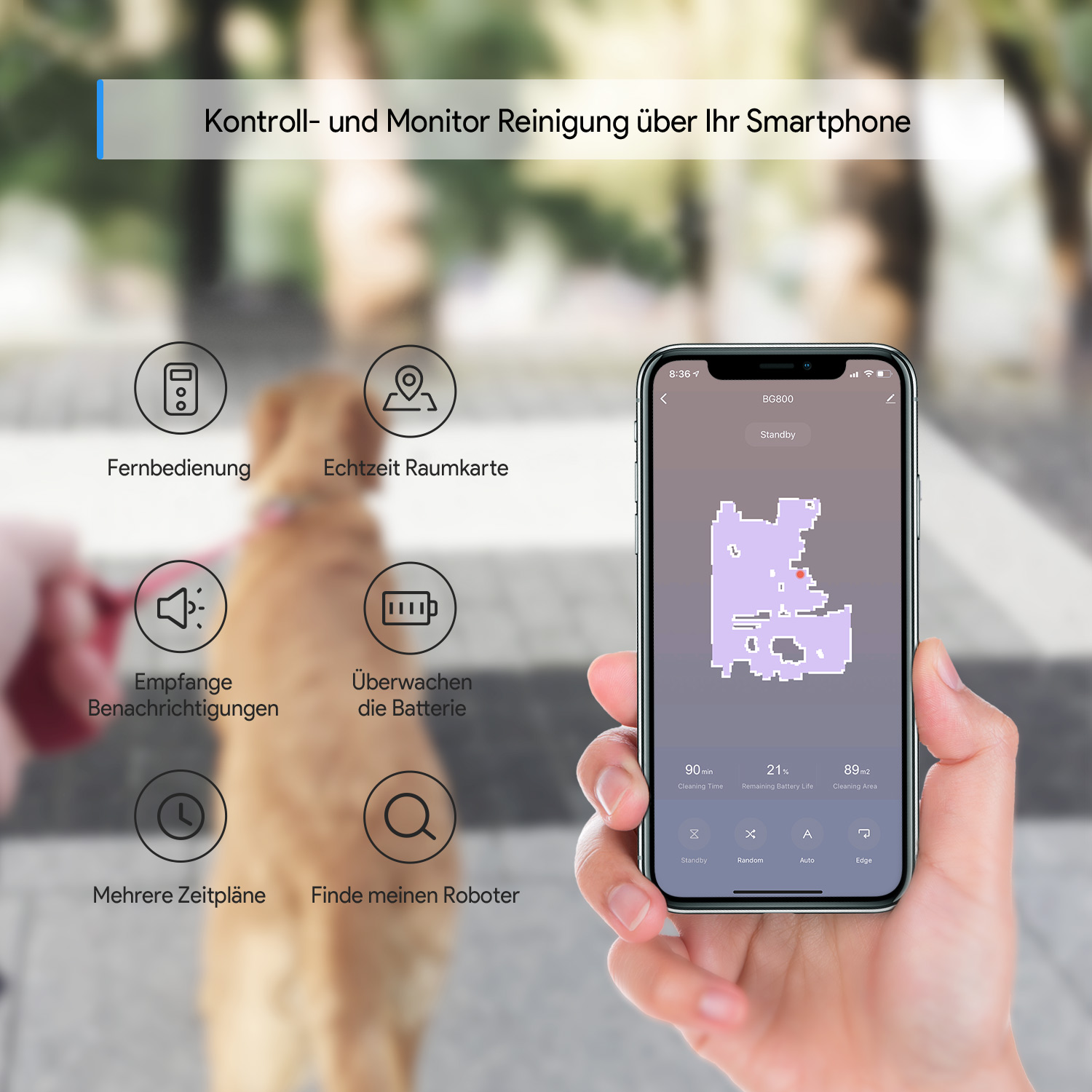 Bagotte wifi Rohs Wet Dry Mini Sweeping Mopping Commercial S...