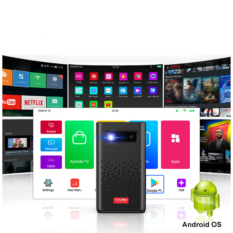 C900 Mini Portable Pico Smart Android Projector Wifi Wireles...