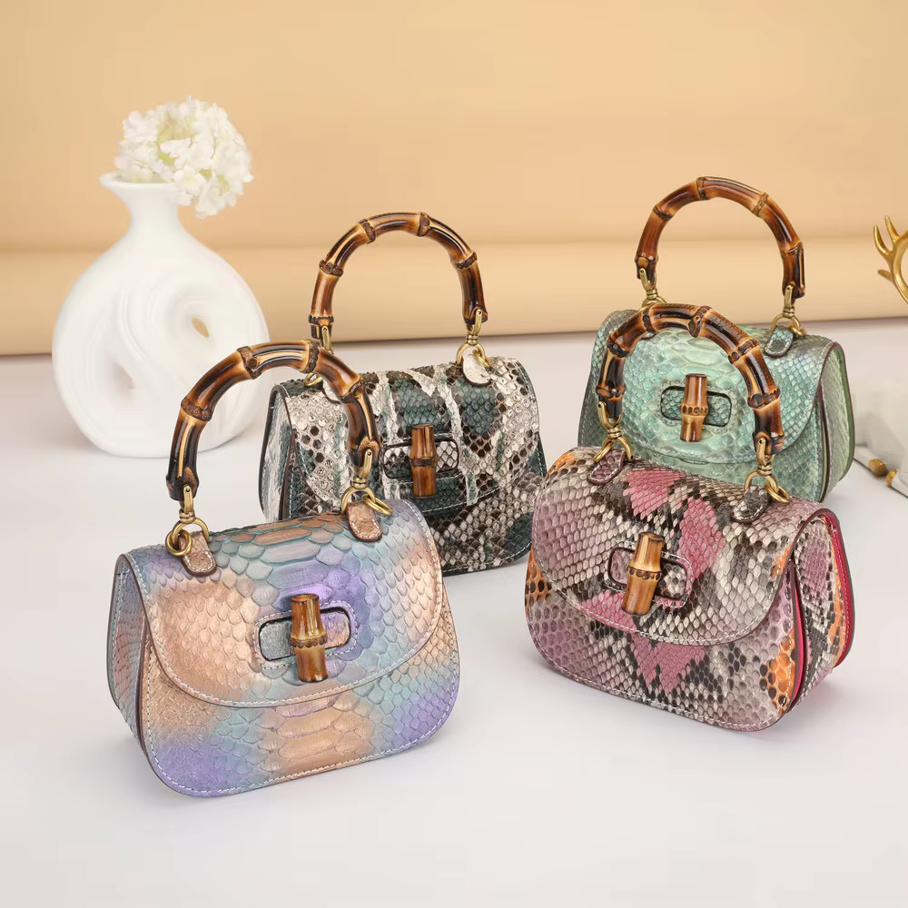 Custom Luxury Exotic Small Snakeskin Python Leather Snake Sk...