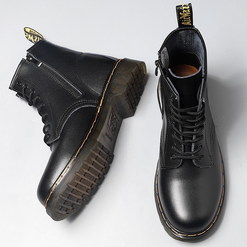 Dr. Martens Side zipper Martin Men Boots Calf Boots Plus Siz...