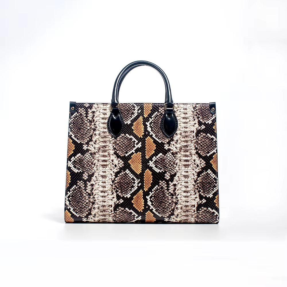 #FFOOOO OEM ODM Woman'S Tote Bag Handbag Genuine Leather Emb...