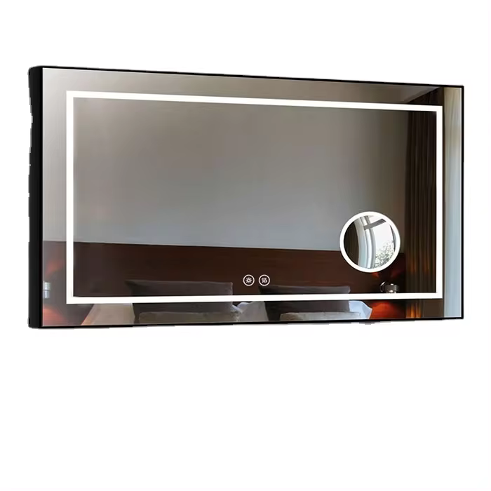 Hair salon mirror Led light mirror with gold frame lighted v...
