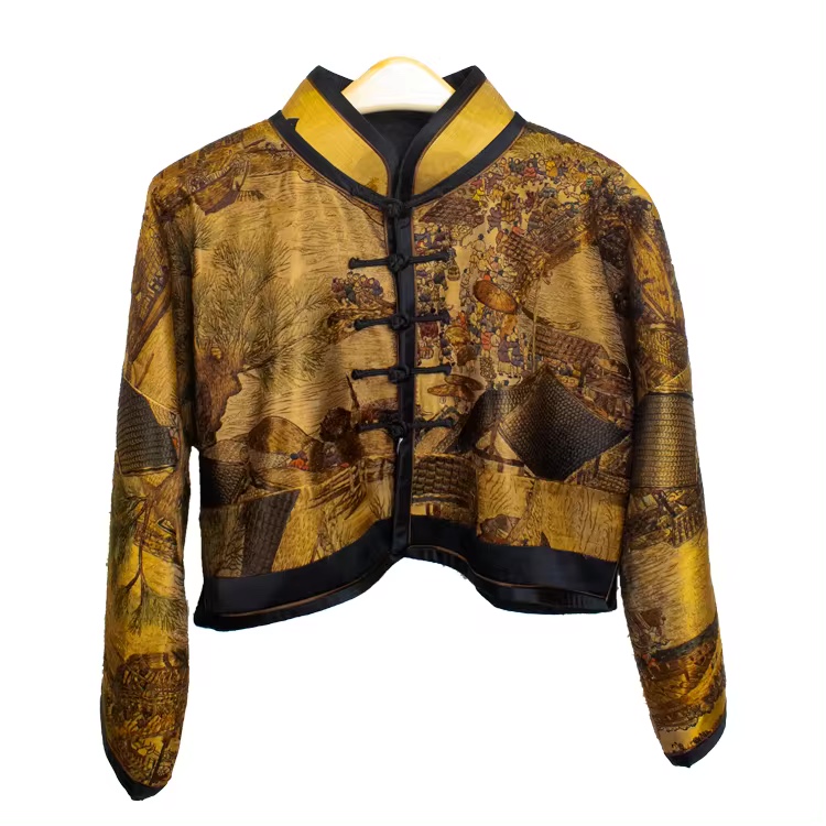 Handmade 100% Pure Silk Embroidered Elegant Blouse For Winte...