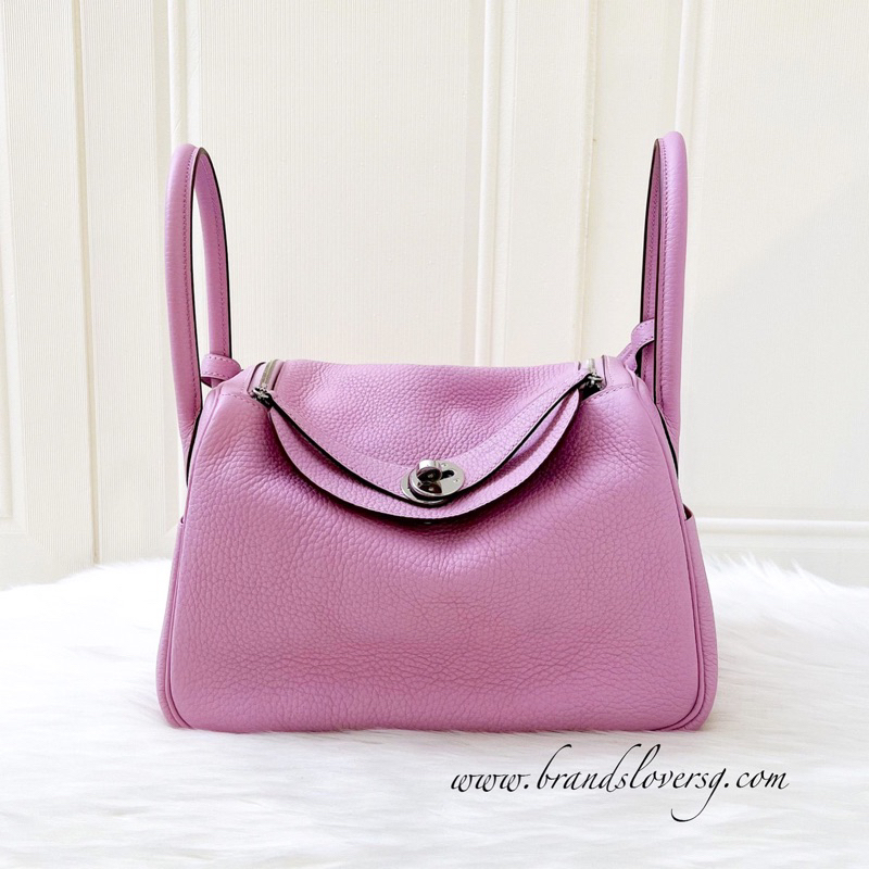 Hermes Lindy 26 in Mauve Sylvestre Clemence PHW