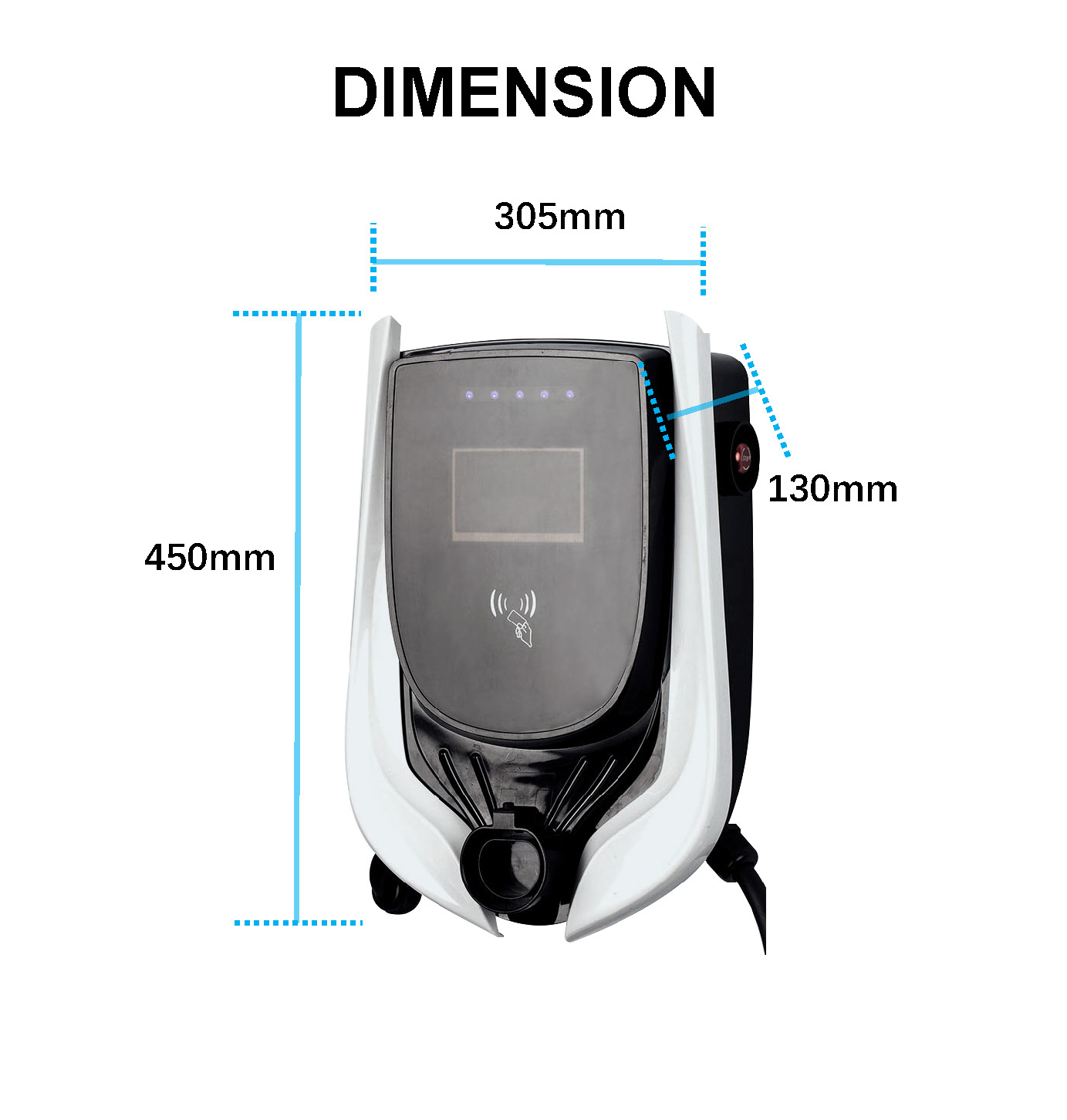 mode 3 single three phase 220v 7kw ocpp 1.6 wifi home load b...