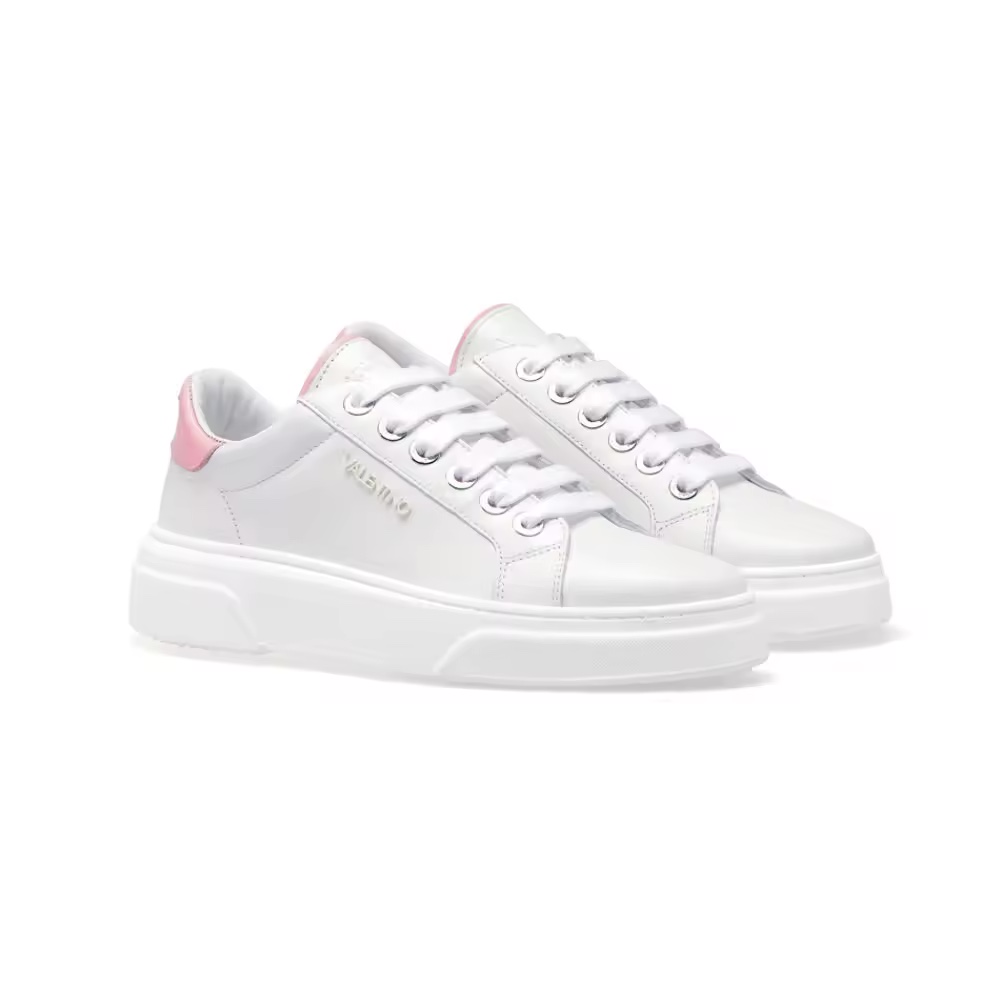 Original Valentino Shoes Top Italian Lace-up White Sneakers ...