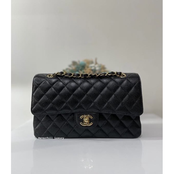 (Pre-Loved) Chanel Classic Medium Black Caviar Ghw Bag 24