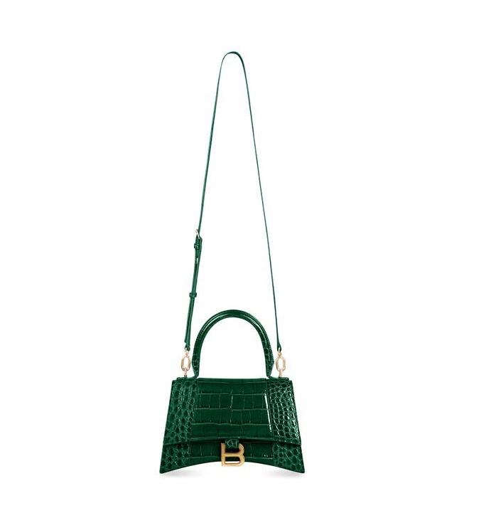 [PRE-ORDER] BALENCIAGA HOURGLASS SMALL HANDBAG CROCODILE EMB...