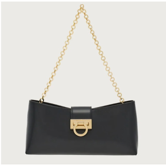 [PRE-ORDER] FERRAGAMO TRIFOLIO SHOULDER BAG - BLACK 2023