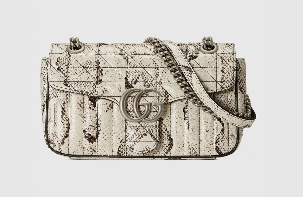 [PRE-ORDER] GUCCI MARMONT SMALL PYTHON SHOULDER BAG