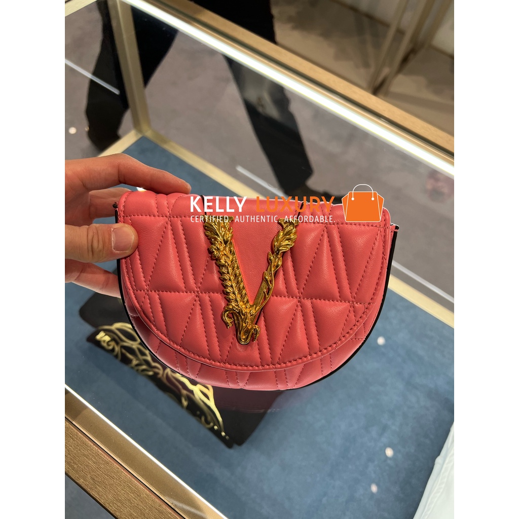 [Pre-Order] Versace Leather Cross Body Sling Bag Pink [Evouc...