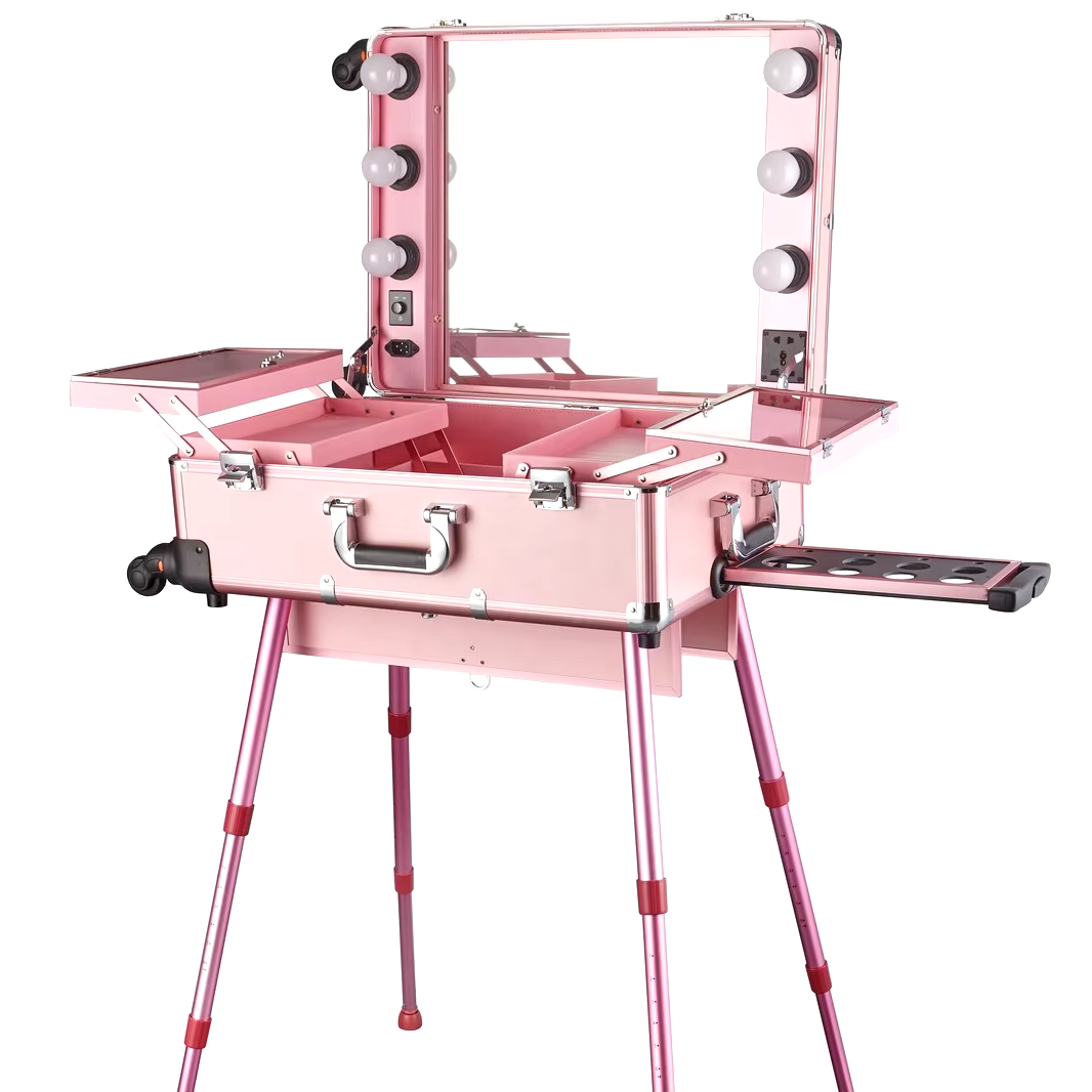 Professional factory detachable stand pink aluminum portable...