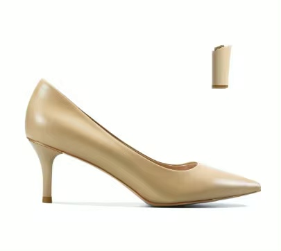 Removable heel and buckle genuine leather high heel shoes,45...