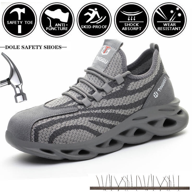 Safety shoes for men steel toe work safety boots puncture pr...