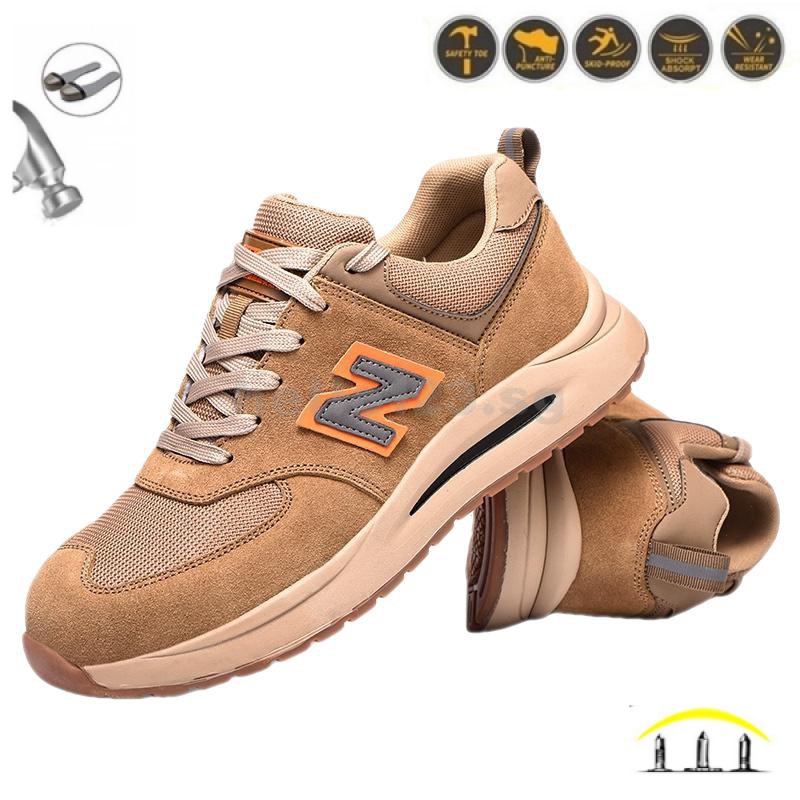 Safety shoes lightweight anti-smashing anti-stab wear non-sl...