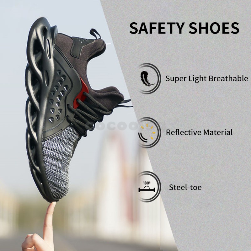 Safety shoes men anti-piercing safety shoes sport kasut safe...