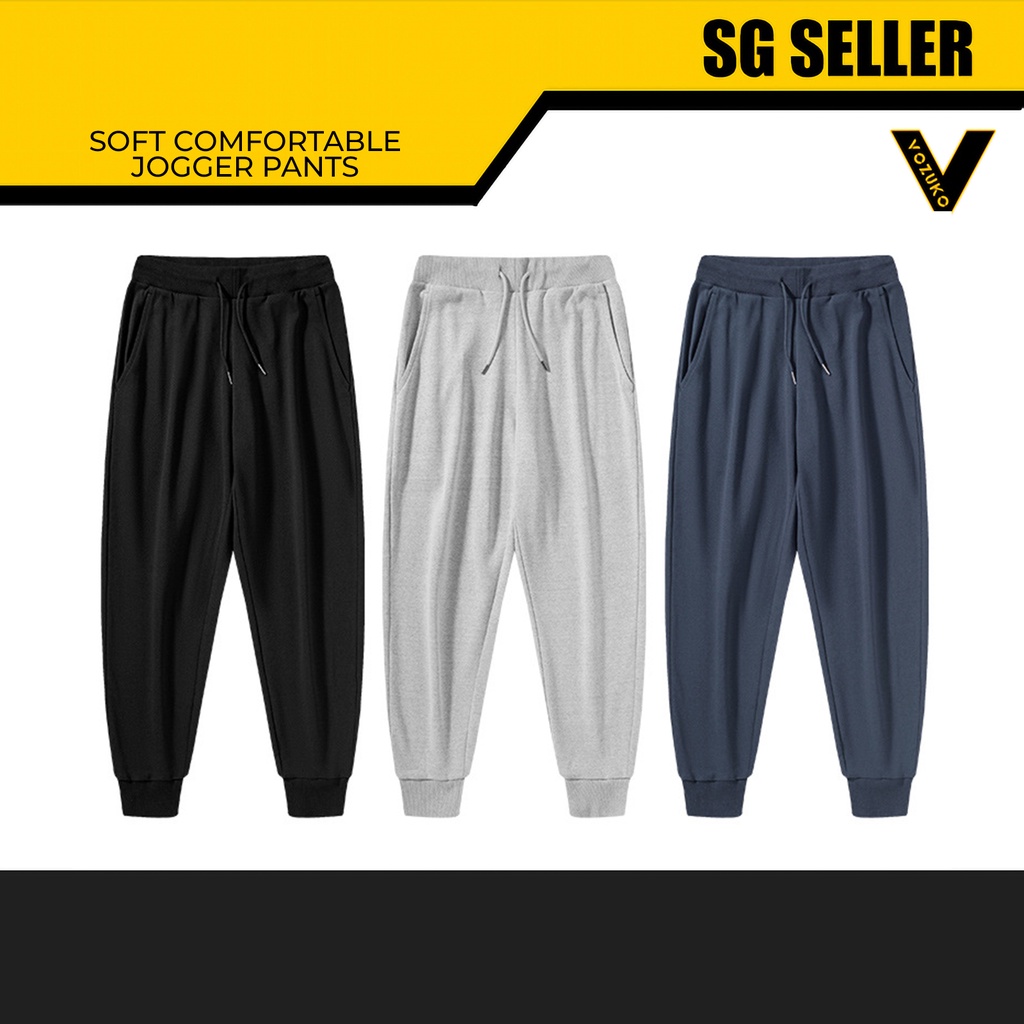 [SG SELLER] Track Pants Full Cotton TEENAGER AND ADULT JOGGE...