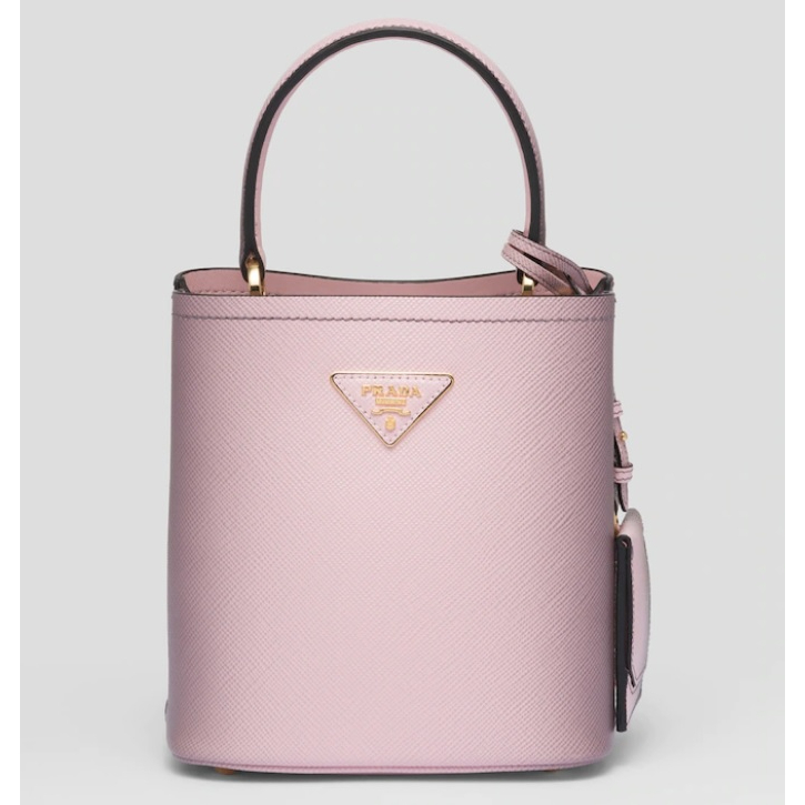 SMALL PRADA PANIER SAFFIANO LEATHER BAG-PINK (2023)