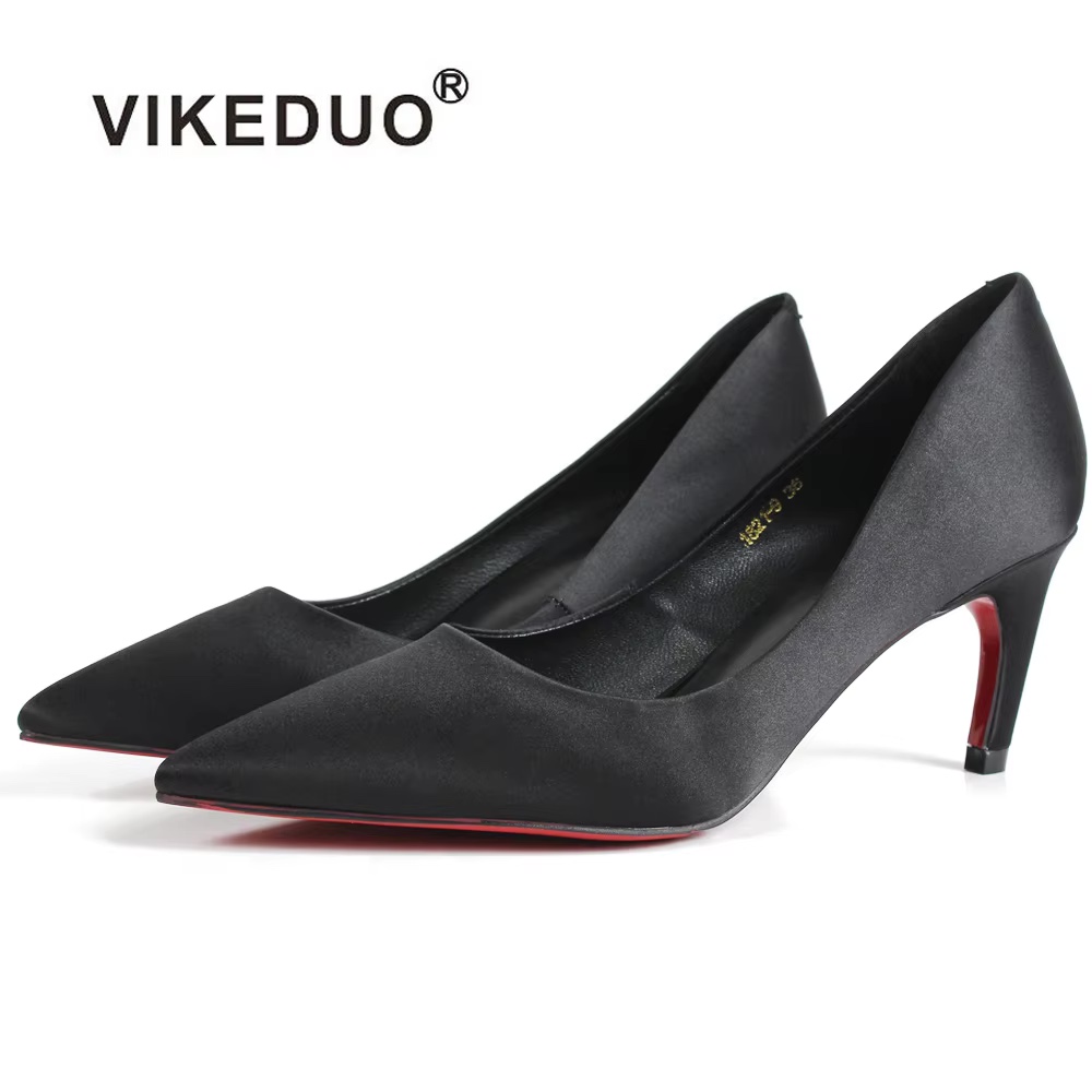 Vikeduo Hand Made Comfort Fashion Mix Black Kitten Heels Wom...
