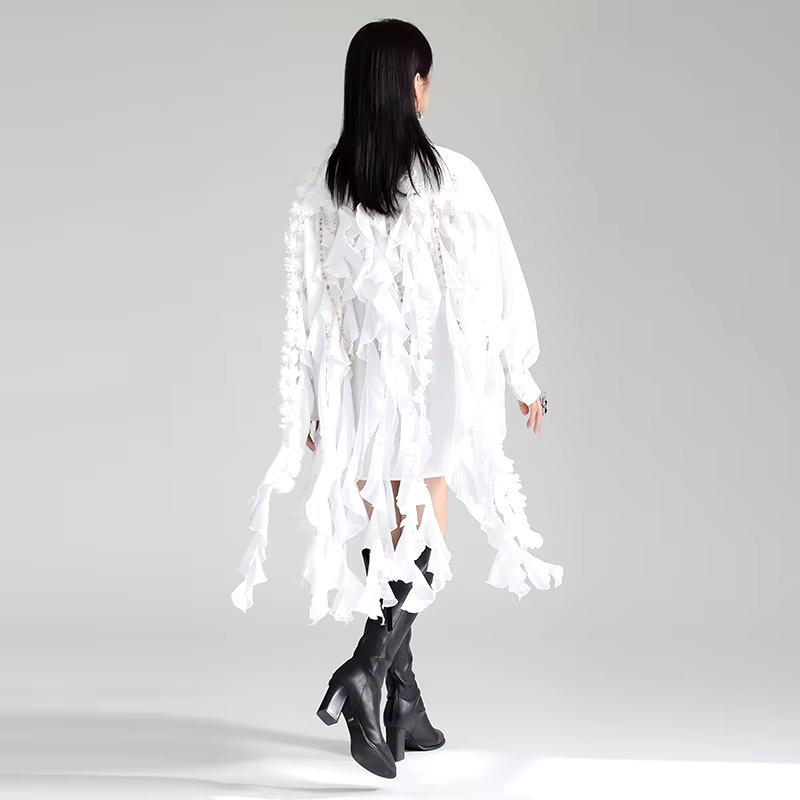 Women's Blouses 2024 Tops Long Sleeve Cotton Chic Blouse Des...